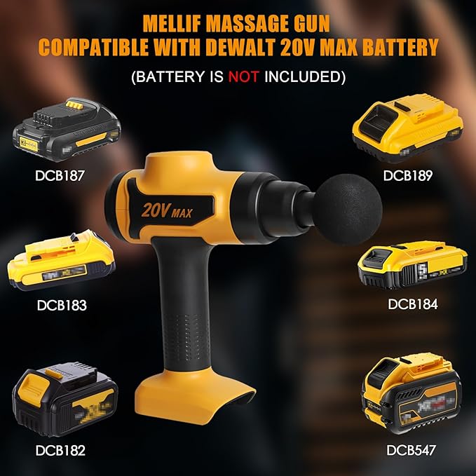 Mellif Massage Gun For Dewalt 20V Max Battery (Battery Not Included) - FordWalt